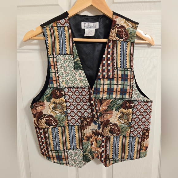 Rafaella Jackets & Blazers - Rafaella Multicolor Patchwork Vest Size Small Read Condition